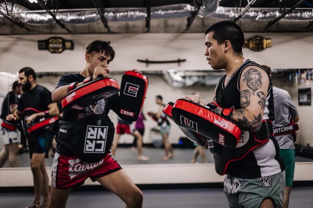 Muay Thai striking class at OCC Fight House